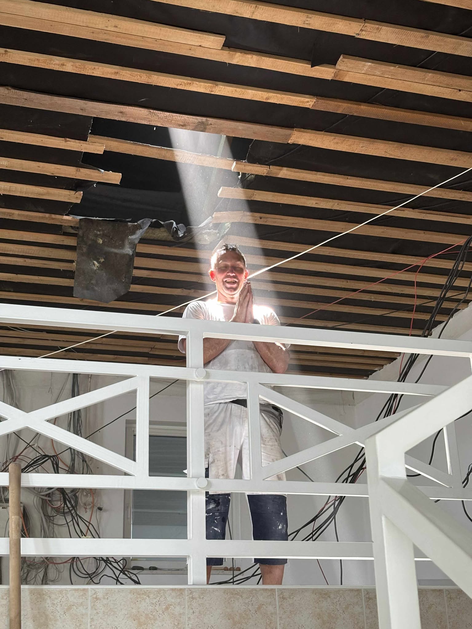 Drywalling team at work